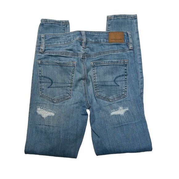 American Eagle Skinny Jeans women’s Size 00 Short Mid Rise Jegging - Picture 5 of 10